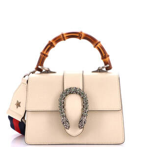 Gucci Mini Dionysus Bamboo Top Handle Bag Leather
